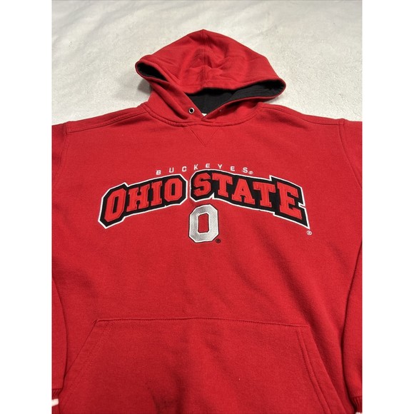 Vintage Lee Sport Ohio State Buckeyes Red Hoodie Sweatshirt Men’s Size Medium - Picture 2 of 8